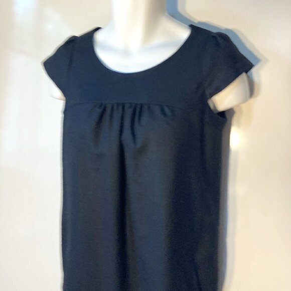 Gap SZ XS Black Wool Shift Dress Quiet Luxury Old Money Timeless Minimalist - Picture 2 of 10